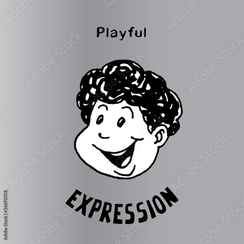 This illustration to express Playful. It can be used as emoticons and emojis.