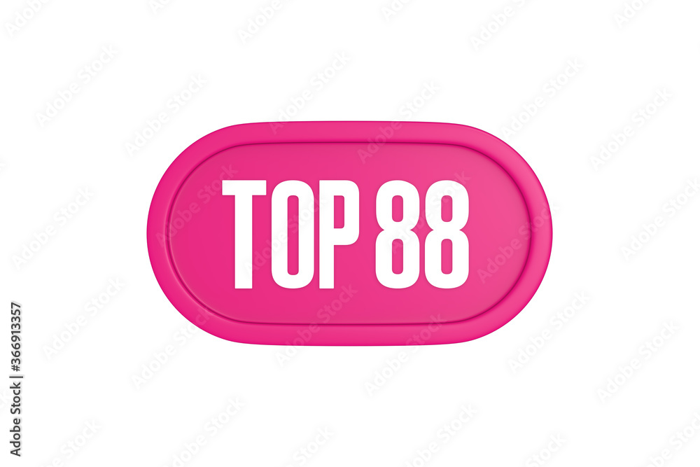 Top 88 sign in pink color isolated on white background, 3d illustration. Top 88 sign in pink color isolated on white background, 3d illustration.