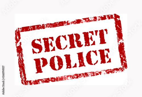 Secret police stamp imprint over whitebackground . Vector