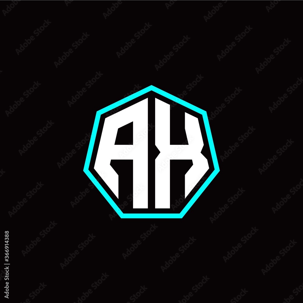 A X initials modern polygon logo template A X initials modern polygon logo template