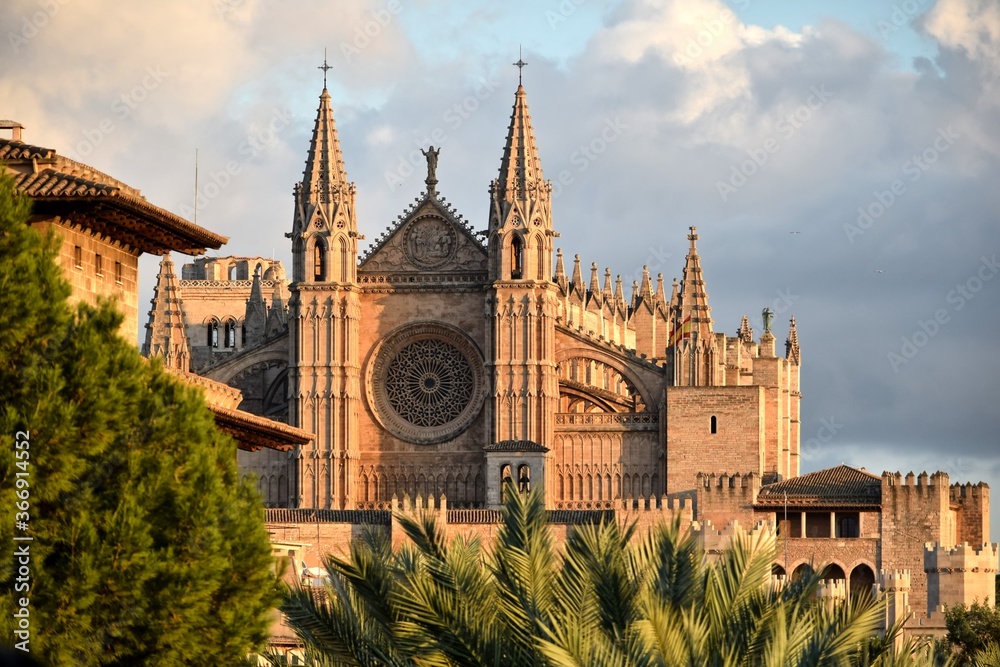 Naklejka premium cathedral of palma de mallorca spain