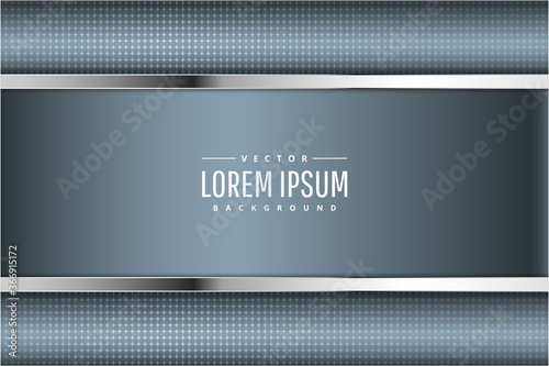   Metallic background.Elegant of blue with silver glossy.Luxury metal modern design.
