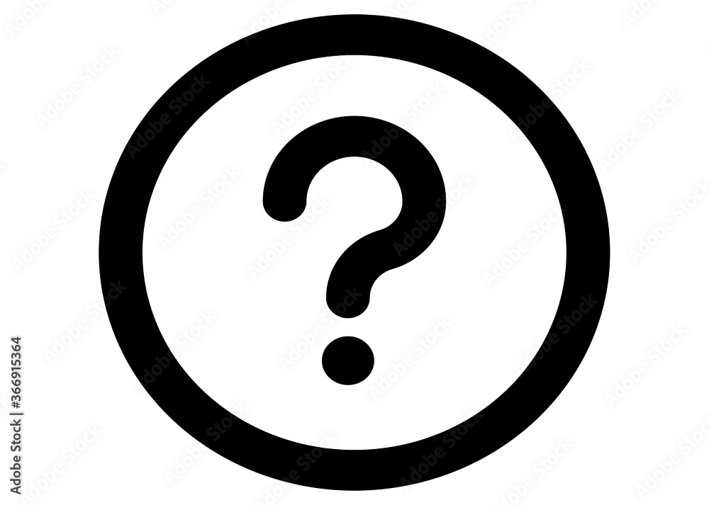 Question mark in a speech bubble icon and help icon for apps and website Question mark in a speech bubble icon and help icon for apps and website