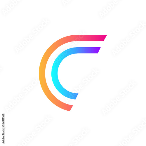 Free Download initial CC letter logo template modern colorful Element for business company
 - GFXLoad