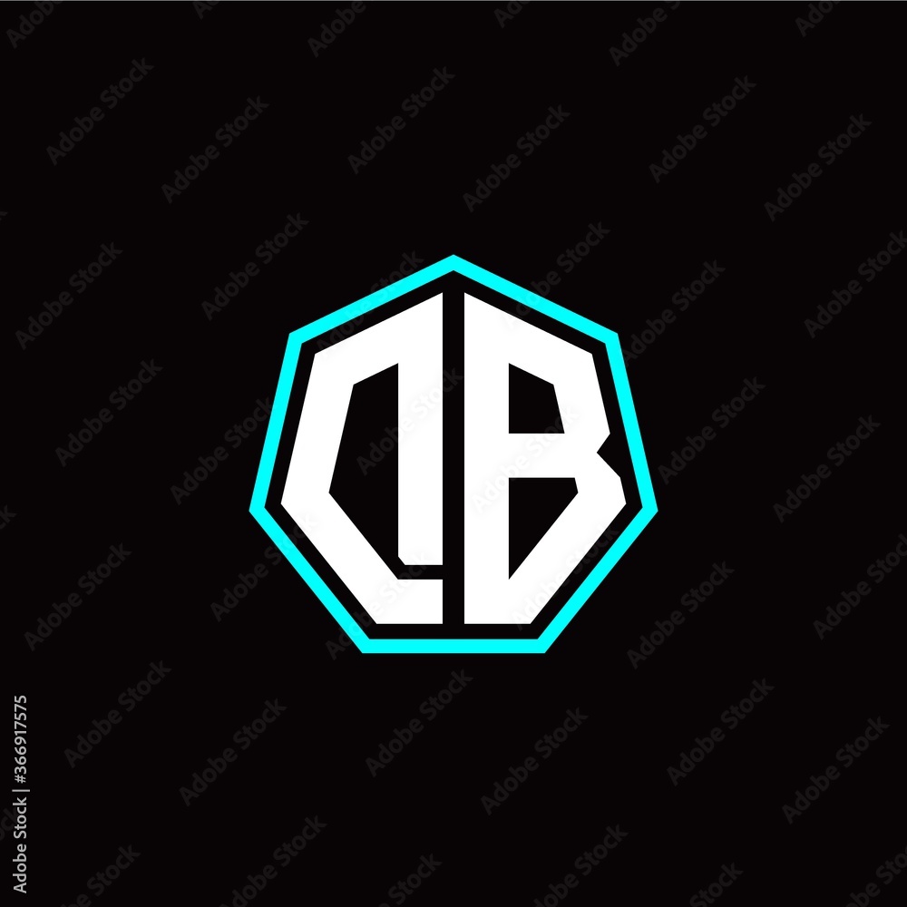 D B initials modern polygon logo template D B initials modern polygon logo template