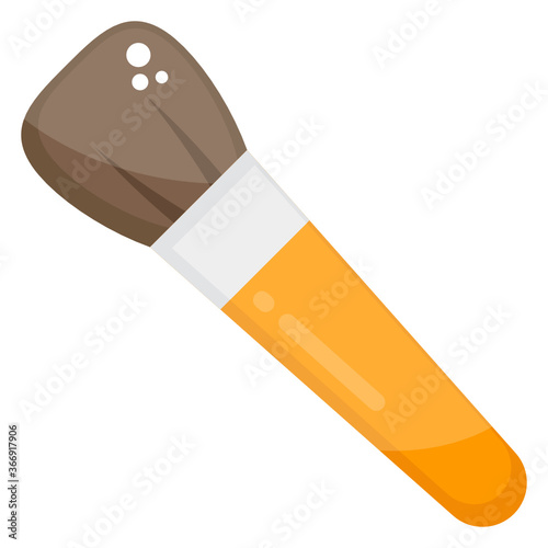 
Blusher brush in flat design 
