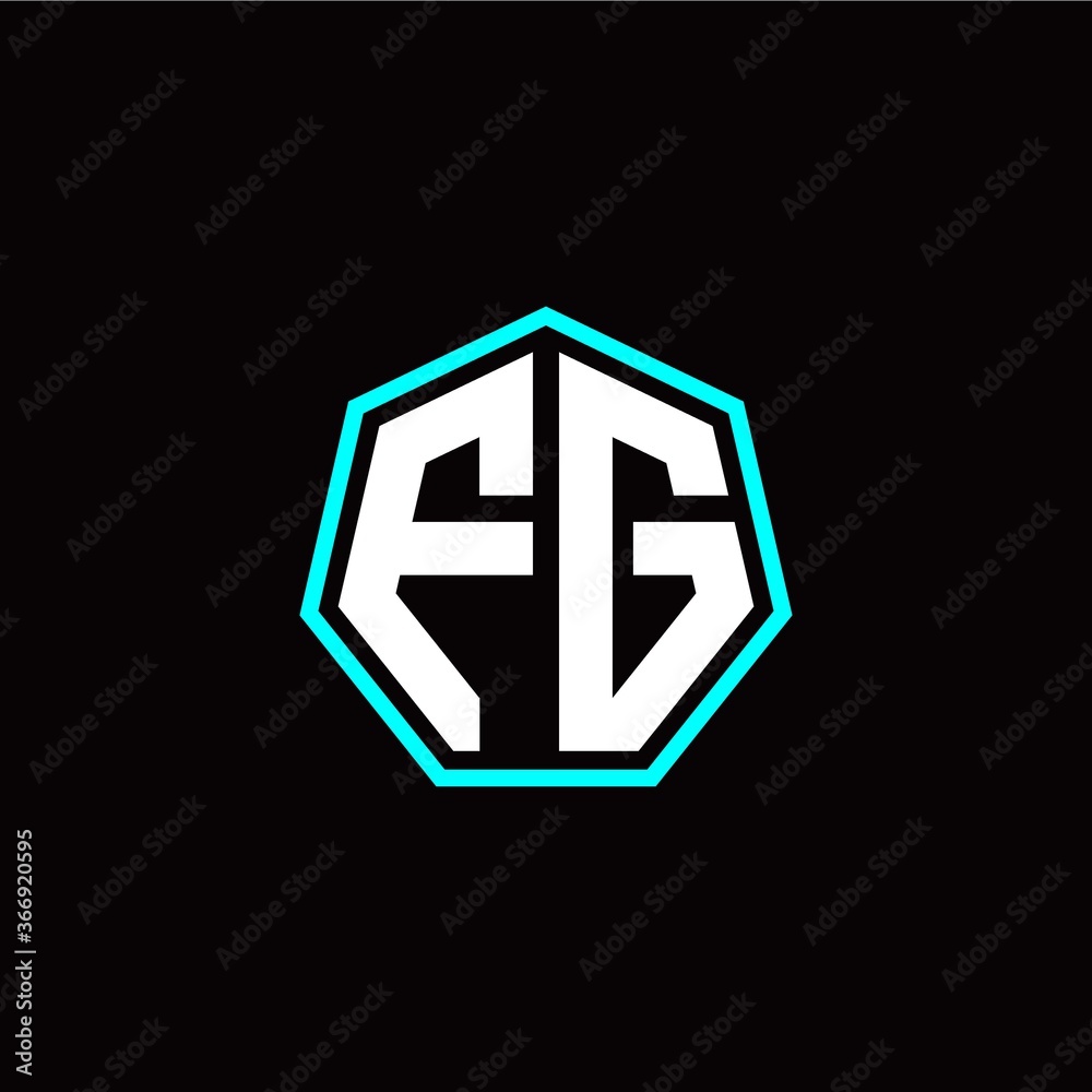 F G initials modern polygon logo template F G initials modern polygon logo template