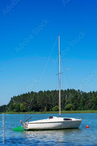 Vacation in Poland - sailboat on lake, Masuria 