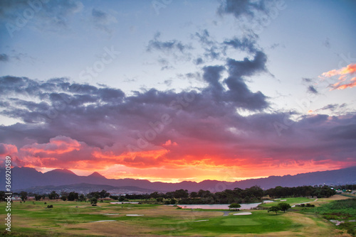 Sunrise over Somerset West golf course photo
