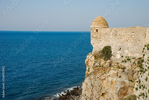 Ruins of the Venetian castle Fortezza in Rethymno, Crete, Greece