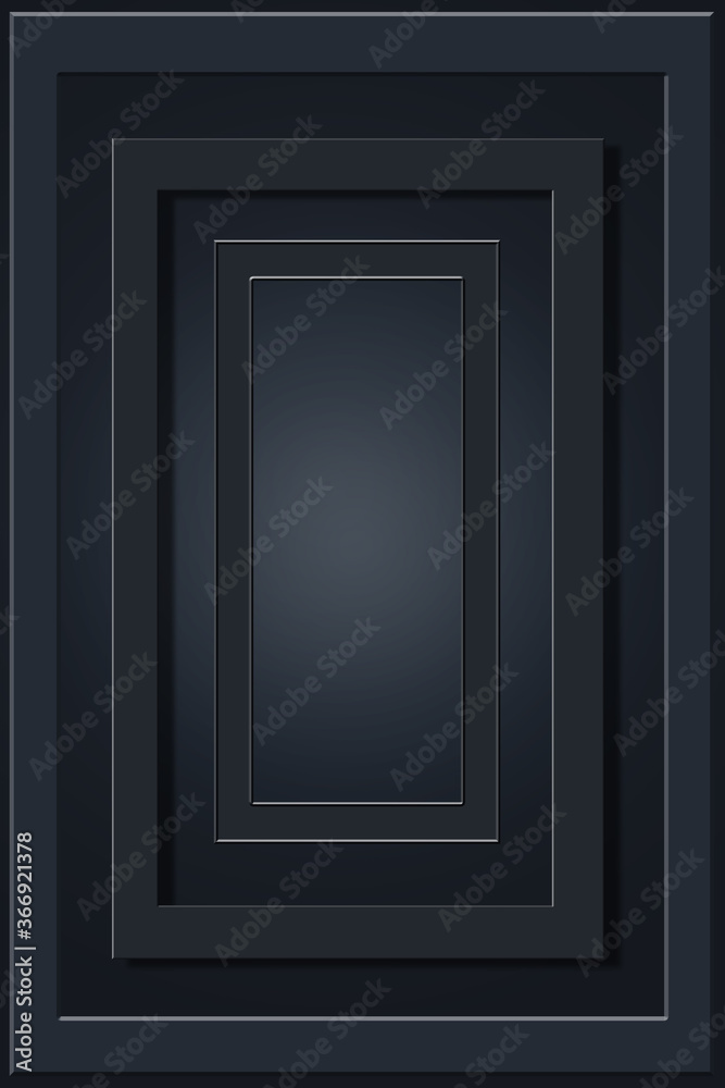 Black Friday luxury banner of black frames. Place for text. Dark dramatic background. 3D illustration. Copy space, mock up, banner Black Friday luxury banner of black frames. Place for text. Dark dramatic background. 3D illustration. Copy space, mock up, banner