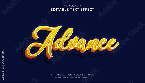 advance text, editable font effect.