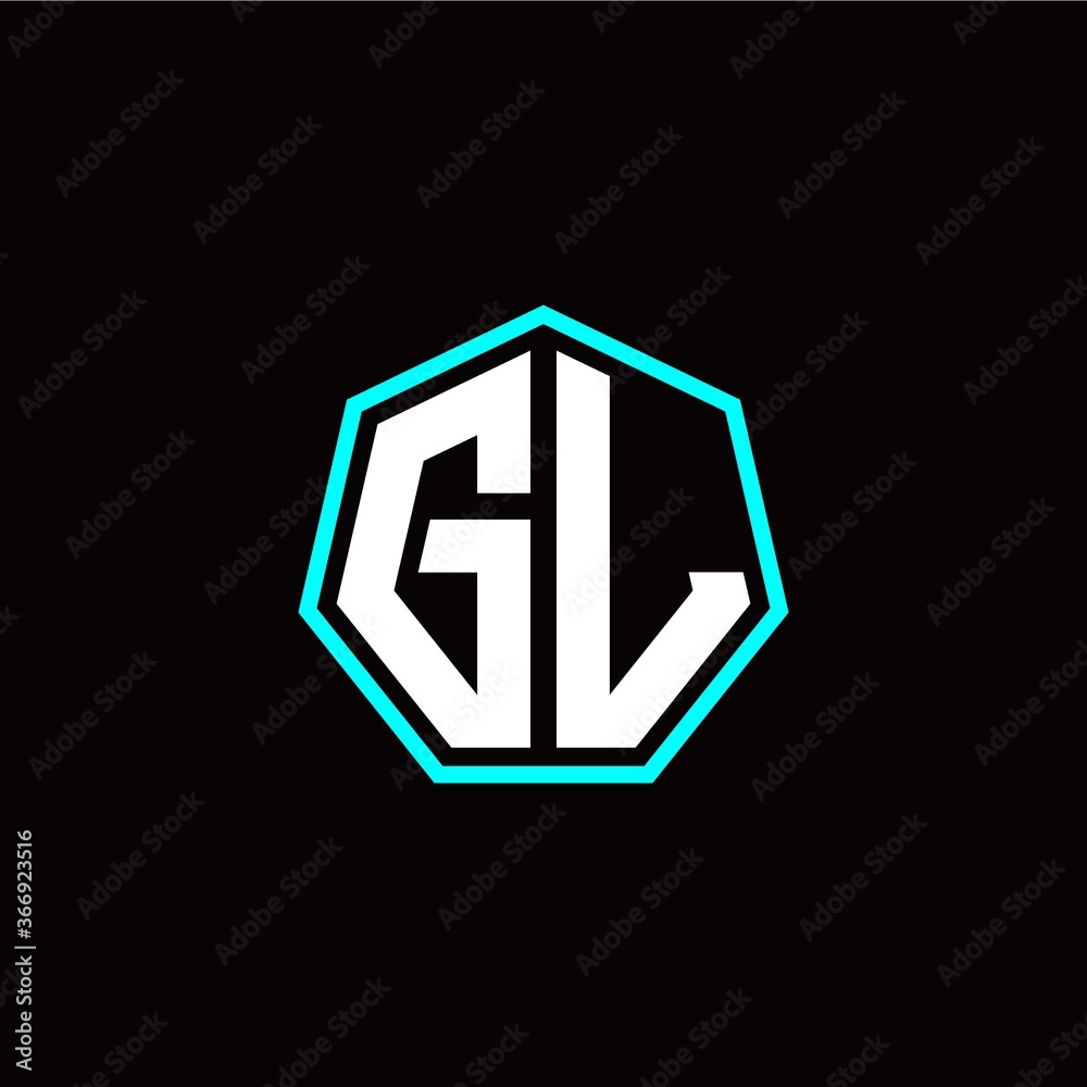 G L initials modern polygon logo template G L initials modern polygon logo template