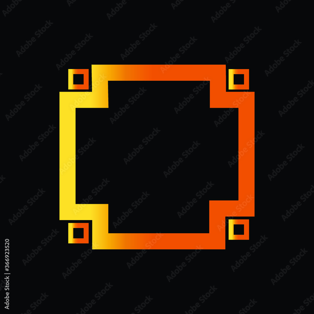 simple initial minimal vector logo design of letter O that looks like a box simple initial minimal vector logo design of letter O that looks like a box