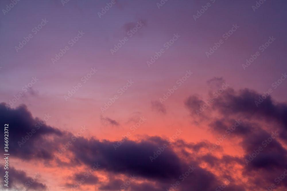 Sunset. Dark clouds, vanilla, purple sky. Sunset. Dark clouds, vanilla, purple sky.
