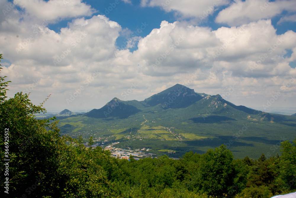 View of Mount Beshtau from Mount Mashuk