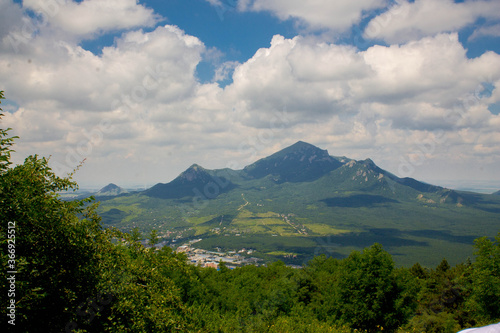 View of Mount Beshtau from Mount Mashuk