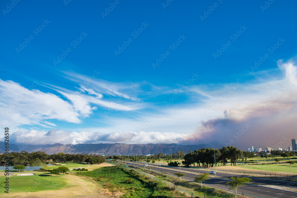 Afternoon perspective over Somerset West golf course Afternoon perspective over Somerset West golf course