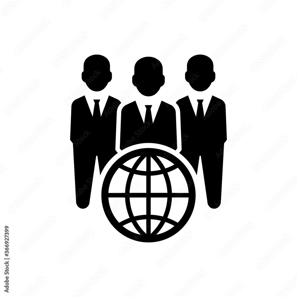 Global Business Team Icon Global Business Team Icon