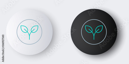 Line Bio fuel icon isolated on grey background. Eco bio. Green environment and recycle. Colorful outline concept. Vector.