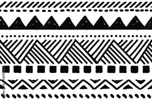 Ethnic vector seamless pattern. Tribal geometric background, boho motif, maya, aztec ornament illustration. rug textile print texture