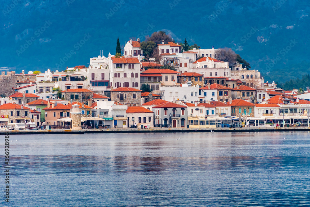 Old Town view from sea in Marmaris Town
