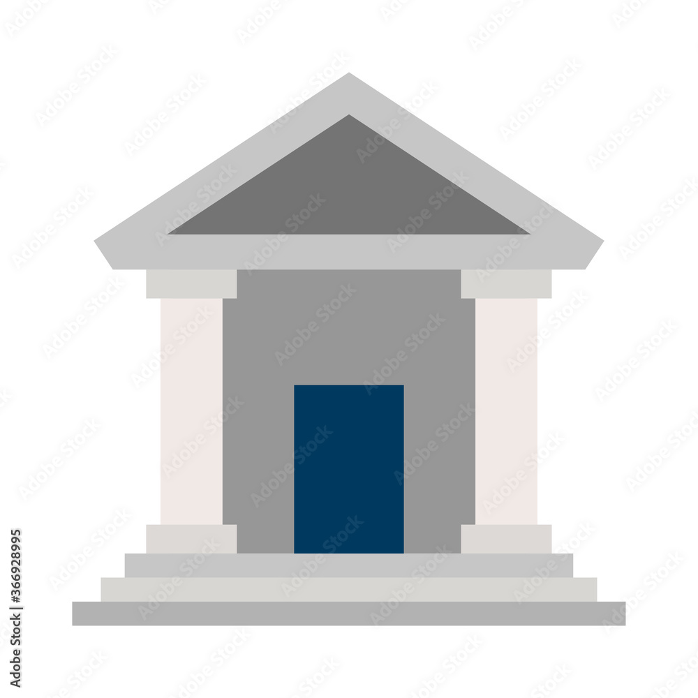 Business & Finance, Bank, Flat color icon. Business & Finance, Bank, Flat color icon.