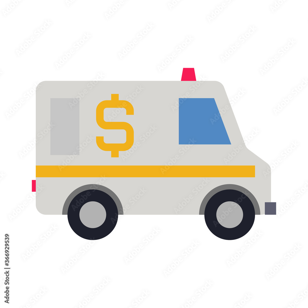 Business & Finance, Delivery truck, Flat color icon.