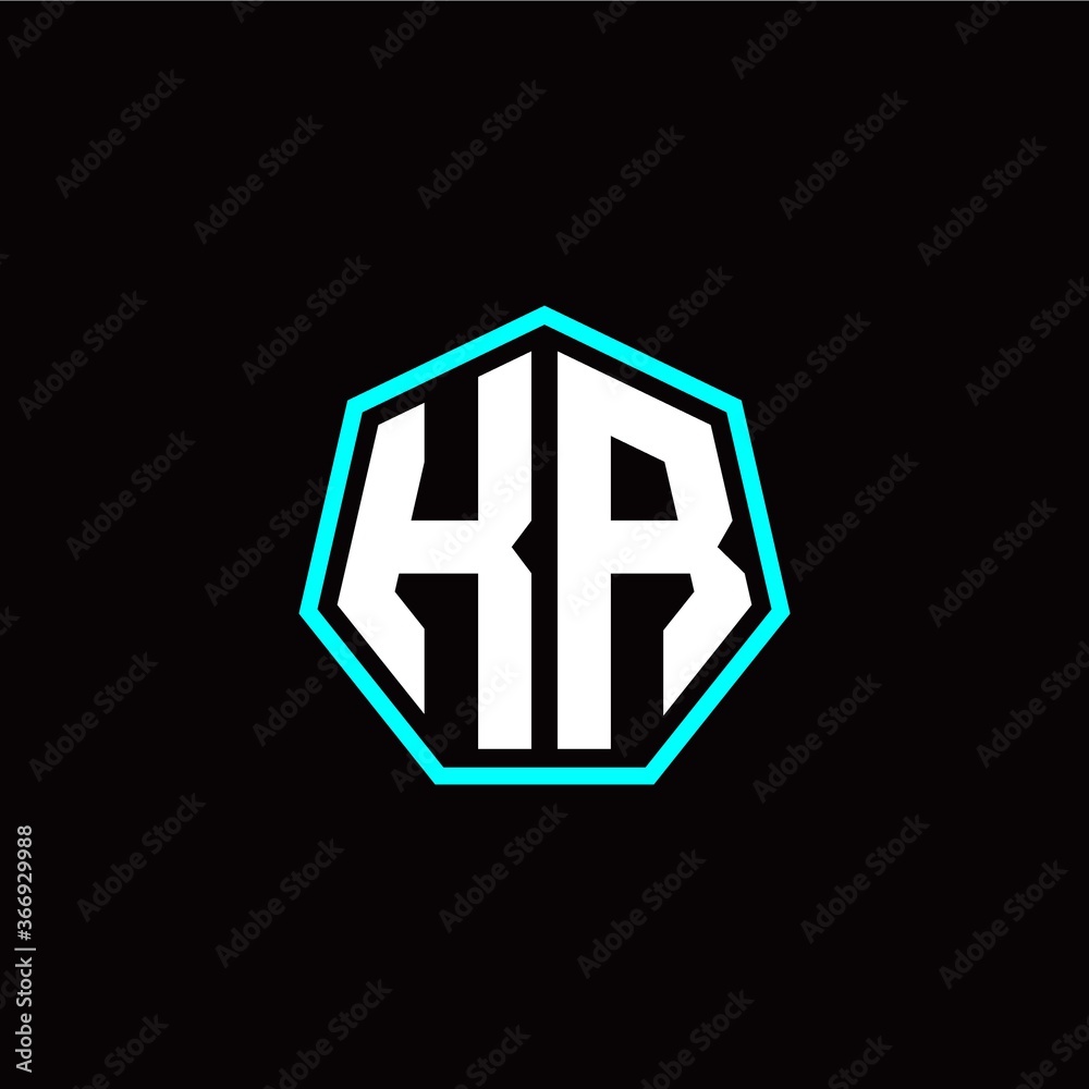 K R initials modern polygon logo template K R initials modern polygon logo template