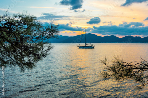 Fototapeta Naklejka Na Ścianę i Meble -  Sunset in Marmaris Town of Turkey