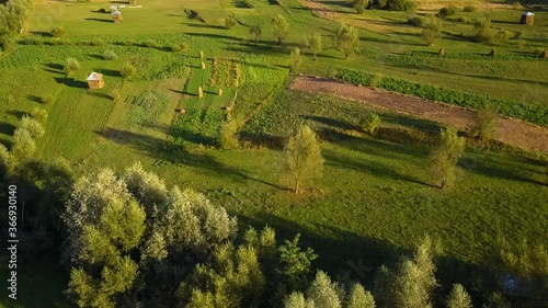 Aerial rural landscape from Romania (Maramures)