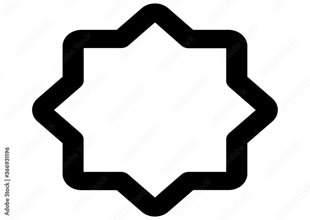 Islamic ornament vector simple sign