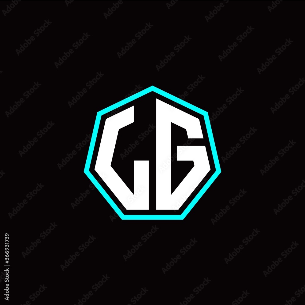 L G initials modern polygon logo template L G initials modern polygon logo template