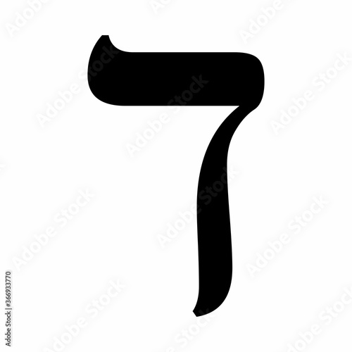 Dalet Hebrew letter icon photo