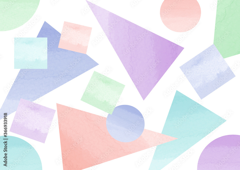 幾何学模様の水彩背景素材 Stock Illustration Adobe Stock