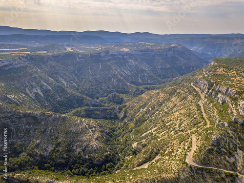 Aerial view of Gorges la Vis Valley photo