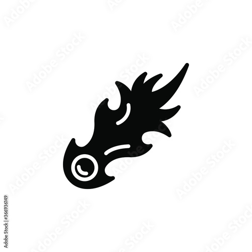 comet, meteor, meteorite icon vector. comet, meteor, meteorite simple sign, logo. 
