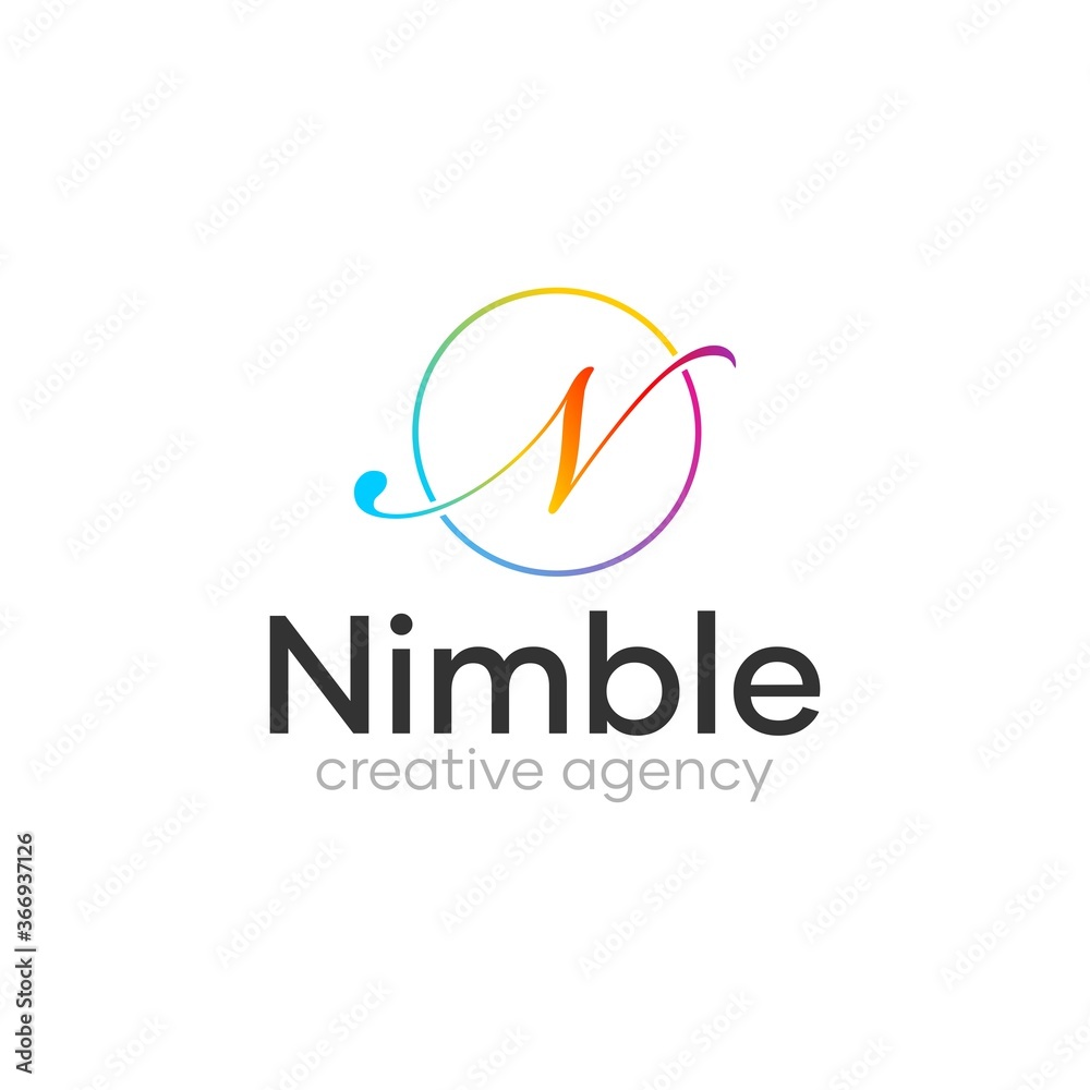 Feminine N Letter Logo Idea Feminine N Letter Logo Idea