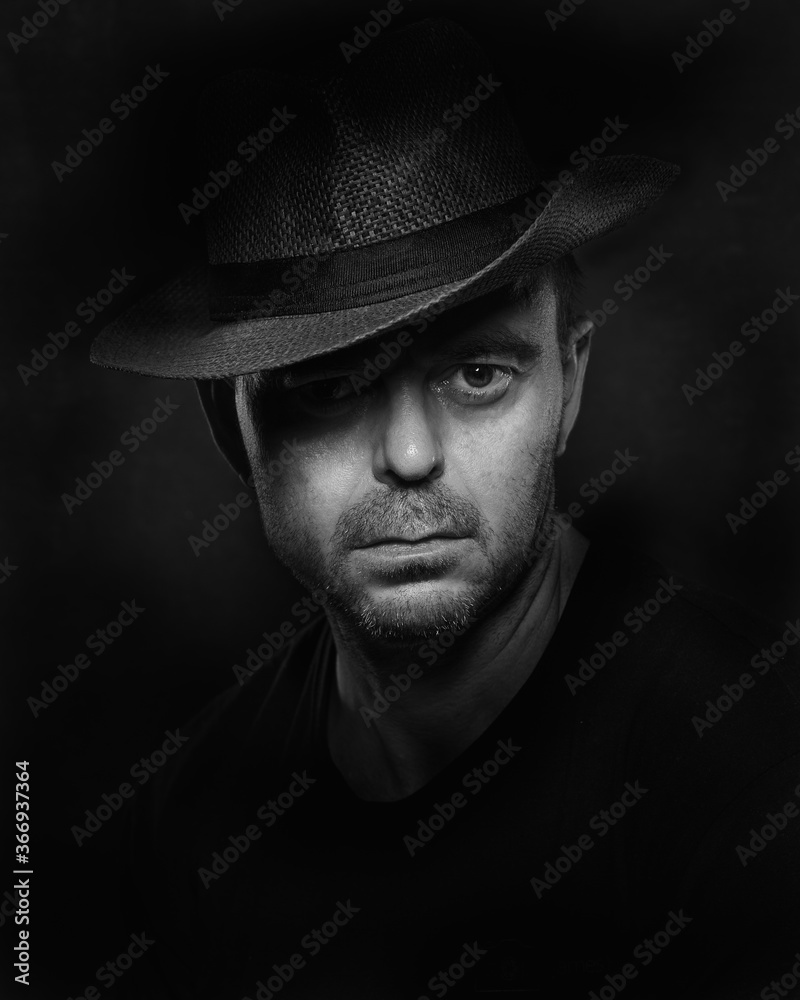 portrait of a man in hat portrait of a man in hat