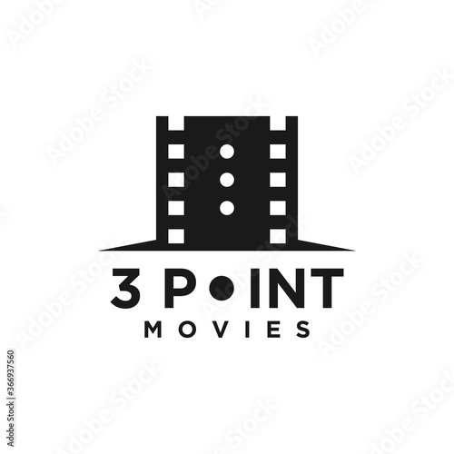 3 Dots Movies Cinema Logo Design