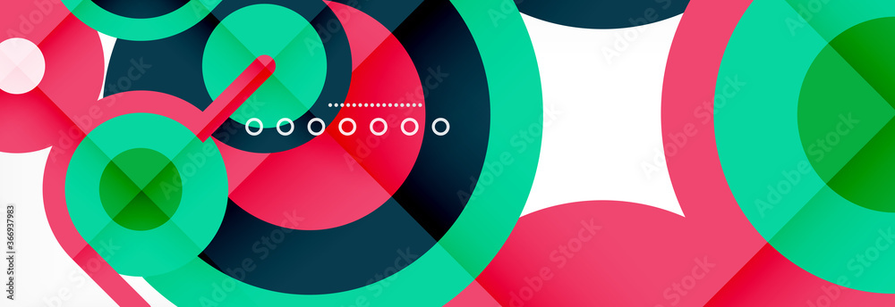 Fototapeta premium Circles and lines abstract background for covers, banners, flyers and posters and other templates