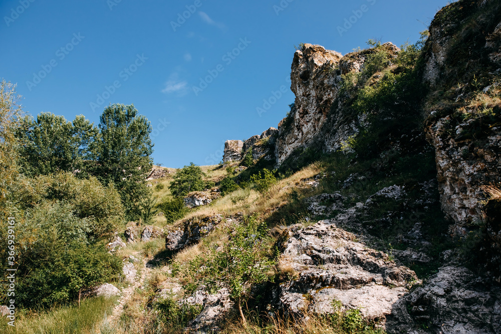 Scenic rocky mountain landscape. Wild nature concept.