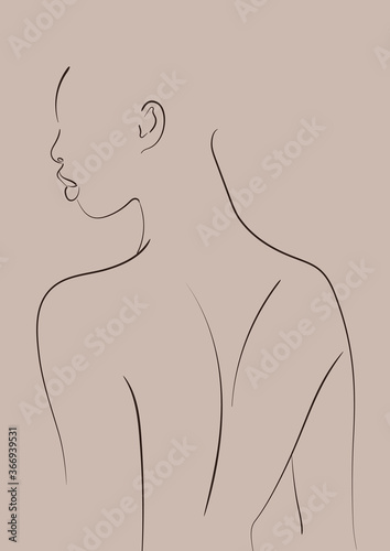 Abstract woman portrait. Fe...