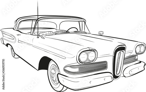cartoon car drawing,cartoon american classic car, drawing car,car sketch,
