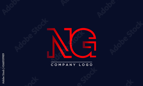Creative letters NG or GN Logo Design Vector Template. Initial Letters NG Logo Design	