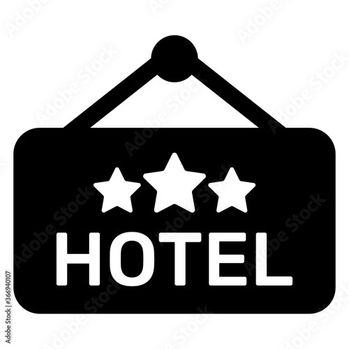 
Hanging banner, filled icon of dormitory banner
