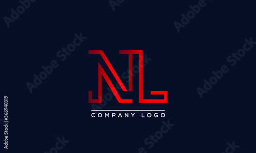 Creative letters NL or LN Logo Design Vector Template. Initial Letters NL Logo Design	