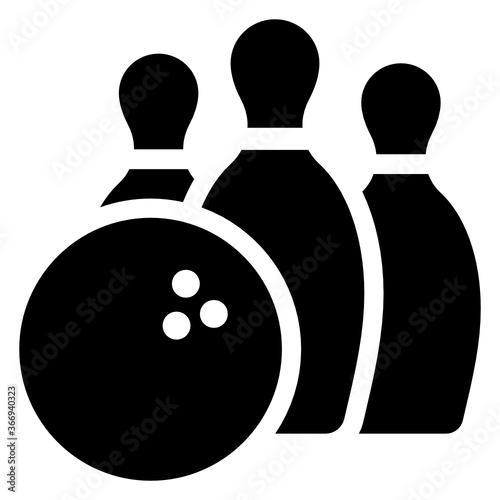 
Tenpins icon in editable filled style 
