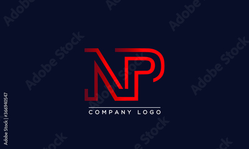 Creative letters NP or PN Logo Design Vector Template. Initial Letters NP Logo Design	