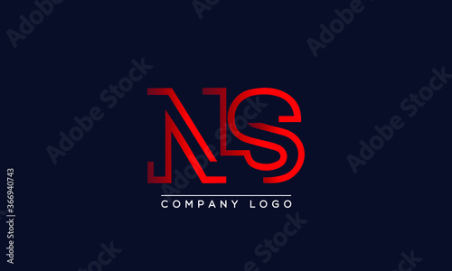 Creative letters NS or SN Logo Design Vector Template. Initial Letters NS Logo Design	 photo